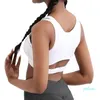 Kvinnors tankar Kvinnor ihåliga sportbh Slim breda mjuka axelremmar Underkläder vadderade koppar Kort träning Yoga Aktiv väst