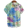 Casual shirts voor heren 2023 Hawaiiaans shirt voor mannen strand vakantie korte mouw reversknoppen mode kleding tops dames blouse