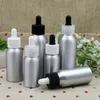 30 ML 50 ML 100 ML di Alluminio e Reagente Liquido Pipetta Bottiglie Contagocce Aromaterapia Oli Essenziali Bottiglie di Profumi Diicb