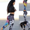 Kvinnors leggings kvinnor digitala tryck leggings träning leggings hög midja push up leggins mujer fitness leggings kvinnors byxor