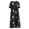 Casual Dresses Mother Dress Western Style Printing Drape Female Summer 2023 Loose Fat Mm
