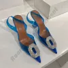 Trouwjurk schoenen 7cm 10cm PVC hoge hakken Diamond glanzende sandalen Rhinester transparante glazen damesschoenen