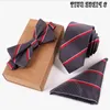 Nowa moda mody męska męskie haft haftowy zwykły satynisty poliestrowy jedwabny krawat krawat szyi krawat