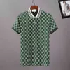 2023 polos de moda, camiseta informal para hombre, camiseta polo de algodón con Medusa bordada, polos de cuello alto, camisas 5WOA