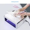 Комплекты для ногтей 108W 4 в 1 Pro Manicure Posling Suctive Drilling Sulting Dust Collector с сушильной лампой и светом 230613