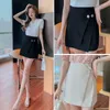 Skirts Fashion Women's Skirt High Waist Slim Buttocks Short Mini Woman 2023 Black And Apricot A-line Lady's