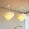 Lampes suspendues Nordic Shell Méditerranée Lustre Lanternes Restaurant Chambre Allée Garçon Fille Princesse Chambre Creative Led Multi-couche