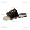 Designertofflor Spänne Halm Espadriller Dam Sandaler med tjock botten Slip On Mules Slides Dam Plattform Kilar Fyrkantig tå Flip Flops T230613