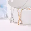 Konst och hantverk Fashion Fresh Style Pendant Necklace Copper Clavicel Gold Sier Color Chain For Female Women Gilrs Ladies Drop Deliver Othbb