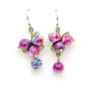 Boucles d'oreilles pendantes CSxjd 2023 Bijoux végétaux Perle naturelle et pierre Myrtille Fleur de canneberge