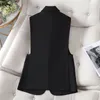 Coletes femininos Lenshin Colete estilo solto Colete Gilet Decote em V Negócios Carreira Senhoras Tops Escritório Formal Work Wear Outerwear