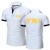 Polos para hombres FBI United States Shield Impresión para hombres Polos de verano Camisas Moda de alta calidad Deportes casuales Tops de algodón de manga corta 230613