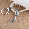 Keychains Hollow Out High Heel Shoes Keychain Purse Bag Buckle Handbag Pendant For Car Keyring Holder Women Gift AZL6726904755245A