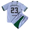 2023 24 Monchengladbach PLEA THURAM Kids Kit Soccer Jerseys LAINER ELVEDI NEUHAUS STINDL HOFMANN Home White Football Shirts Monchengladbach Short Child Uniforms
