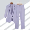 Women's Suits Blazers 2023 Spring Summer New Elegant Suit Jacket Matching Set Women's Korean Chic Blazers Coat Pants 2 Piece Female Professional Suit