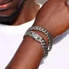 Strands Мужчины женщины 14 -миллиметровый кубинский звенья колье ожерелья для сети Hiphop Rhombus Chunky Gifts Rapper Jewelry New 230613