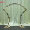 Party Decoration Luxury Plating Shiny Gold Flower Stand For Wedding Background Decor Event Decorations Table Centerpieces Geometry Frame