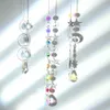 Garden Decorations Star Moon Crystal Wind Chime Sun Curtains Embellishment Hanging Prisms Creative Rainbow Light Drop Ornament R230613