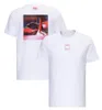 2023 NOWOŚĆ F1 White T-shirt Formuła 1 Logo Team Graphic T-shirts Summer Extreme Sports Racing Szybkie suche mężczyźni T-shirt Kobiet Tops Jersey