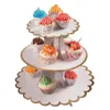 Ustensiles de cuisson Outils 3 niveaux Carton Gâteau Stand Fête D'anniversaire De Mariage Décoration Artisanat Dessert Présentoirs DIY Cupcake Réutilisable