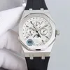 Orologio con fasi lunari Movimento meccanico automatico 5134 Orologi da uomo 41 mm Tutti i quadranti Funzionanti Zaffiro Impermeabile Nuoto Montre De Luxe