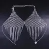 Other Fashion Accessories Luxury Mesh Tassel Chest Chain Bra Top Crystal Lingerie Bikini Sexy Jewelry For Women Festival Gift 230613