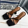 Liyke étrange Style talons hauts chaussures pour femmes 2023 été fête pantoufles mode bout ouvert argent croix bande étroite sandales