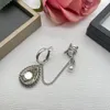 Brincos de clipe de orelha única de ouro prateado para mulheres, homens, cristal criativo, simples, punho de orelha C, clipe de orelha não perfurante, conjunto de joias de tendência, presente