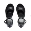 Camden 130mm Sandal Black Womens Platform Chunky Heel Dress-skor Högklackad Ankel Wraparound Lyx Designer Kvällskor Party Roman Sandal 35-42 med låda