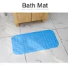 Tapis 1 Pc Rectangle PVC antidérapant tapis de bain doux douche salle de bain tapis de Massage ventouse antidérapant baignoire tapis grande taille