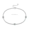 1 Ct Moissanite Tennis Chaîne 9k 10k 14k 18k Argent Moissanite 50 * 3 Hip Hop Tennis Bracelet