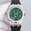 Orologio con fasi lunari Movimento meccanico automatico 5134 Orologi da uomo 41 mm Tutti i quadranti Funzionanti Zaffiro Impermeabile Nuoto Montre De Luxe