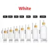 Frosted Matte Glass Dropper Bottles Travel Cosmetic Split bottling bottle 5ml 10ml 15ml 20ml 30ml 50ml 100ml with Bamboo Wooden lid T9I002341