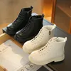 Boots Winter Children Fashion Leather Boys Girls Mar tin Shoes Soft Comfortable Non Slip Zip Kids Snow Sport 230613