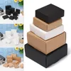 Present Wrap 10st 9Sizes Small Handmade Wedding Event Jewelry Kraft Paper Box Wrapping Cardboard Package Candy Story