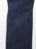 Vestidos casuais Vestido feminino primavera Estilo de sutiã Gola de uma linha ombro caído Design Feeling Azul Jeans sem mangas justo