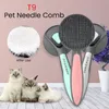 Le toilettage de peigne chat peigne de peigne enlève à animaux de compagnie Nettoyer de cheveux Nettoyer à aiguille spéciale Brosse auto-nettoyage Brosse de animaux de compagnie