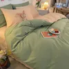 Ensembles de literie Ensemble de literie simple Ensemble de housse de couette de couleur unie Linge de lit AB Side Quilt Cover Boy Kid Teen Girl Bed Sheet Set King Queen Z0612