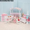 Jeux de nouveauté Odoria 1 12 Dollhouse Miniature Baby Nursery Room 6pcs Furniture Set Decoration 230613