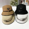 Ruffled Straw Hat Womens Men Designer Fashion Sticke Hat Cap för män Kvinna Wide Brim Caps Summer Bucket Outdoor Beach Hats 16 Styles