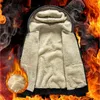 Men's Hoodies Cardigan Sweatshirt Trendy Shrink Resistant Coat Men Fleece Lining Hooded Jacket Outerwear Daily Clothing