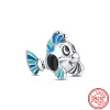 Pour les breloques pandora perles en argent sterling Bracelet Sea Animal Couleur changeante Chameleon Charm Dangle