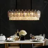 Lampes suspendues Moderne De Luxe Salon E14 Led Lampe K9 Gris Clair Cristal Suspendu Or Métal Suspension Luminaires