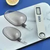 Outils de mesure 25 cm LCD balance de cuisine numérique avec deux têtes de cuillère farine alimentaire pour café au lait 500g03g 230613