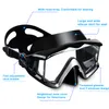 Dykmasker Vuxen dykning Mask Pano 3 Panoramic Tempered Glass Snorkling Dive Mask Premium Swim Goggles With Nose Cover Snorkling 230612