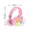 Casque sans fil Bluetooth casque dessin animé avec microphone fille dessin animé mignon jeu universel