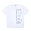 Mode Männer T-shirts Sommer Gedruckt Brief Hohe Qualität Hemd Herren Rhude Designer Kleidung Graphic Tee Casual Kurzarm84h0