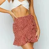 Skirts Lady Irregular Skirt Fashion Women Summer Ruffle High Waist Bow Tie Short A-Line Pleated Boho Beach Outfit