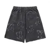 Shorts pour hommes effiloché en détresse lavé été surdimensionné hommes Jean taille élastique Goth Denim gothique vêtements hommes femmes Streetwear