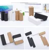 Presentförpackning 100st White Black Kraft Paper Tube Cardboards Essential Oil Bottle Packaging Box Blank Cosmetic Storage Box 230612